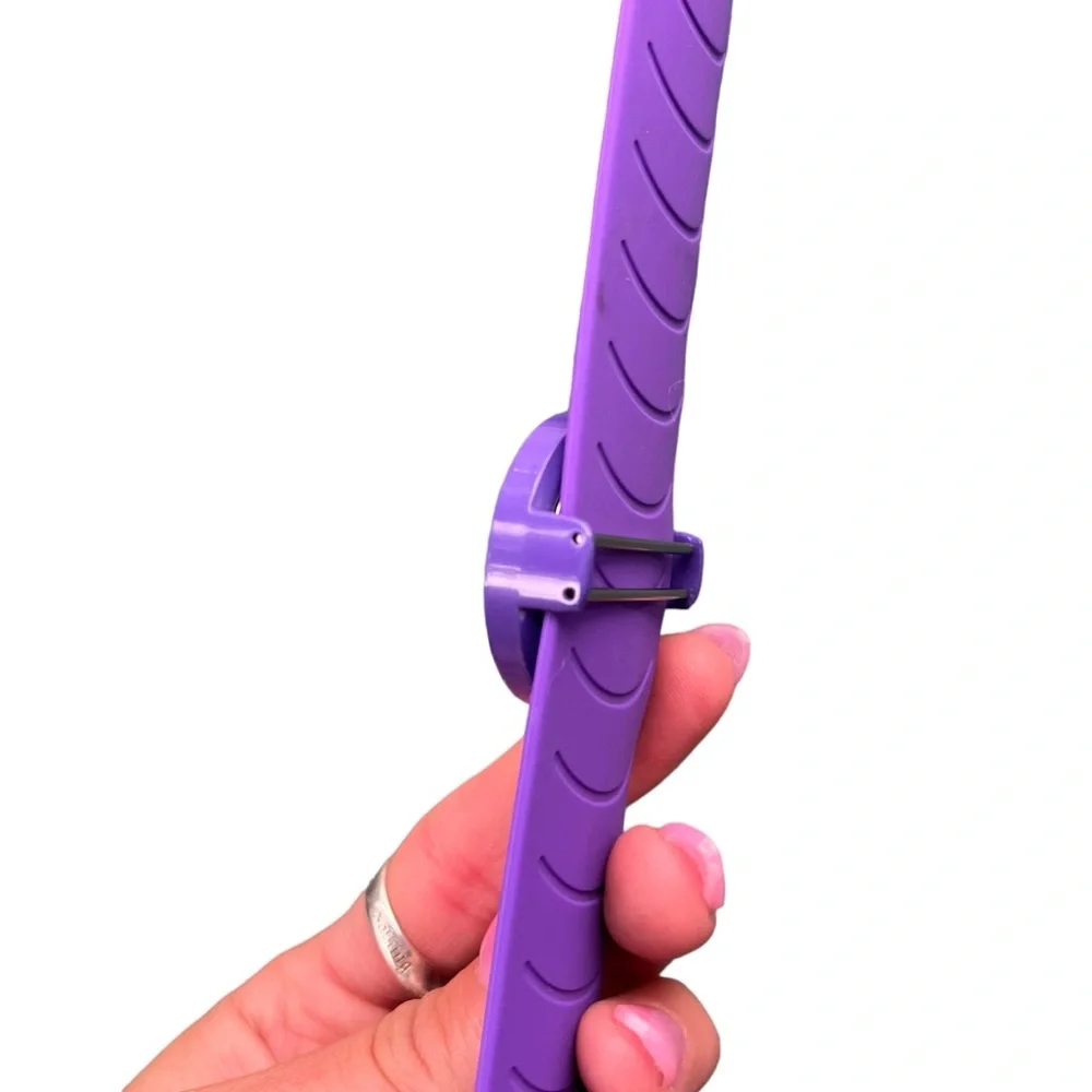 Collezio Purple Silicone Stainless Steel Back Rhinestone Slap Watch‎ Face & Band